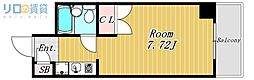 エクセレンス新大阪 1Kの間取図画像
