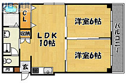 シティフラット 2LDKの間取図画像