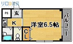 グリーンハイツ 1Kの間取図画像