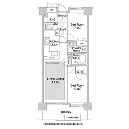 コンフォリア板橋仲宿 2LDKの間取図画像