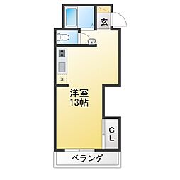 ザテラス中板橋 ワンルームの間取図画像