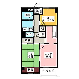 メゾン・ド・高麗 2LDKの間取図画像