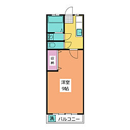 春月ビル 1Kの間取図画像