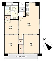間取図画像 3LDK