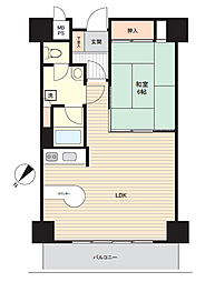 サニックス水上壱番館 1LDKの間取り