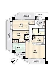 レーベンハイム小平ラルレーヴ 3LDKの間取り