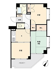 むさし野第10ダイヤモンドマンション 3Kの間取図画像