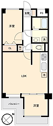 ライオンズマンション相模大野第5 2LDKの間取図画像