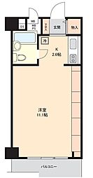 飯田橋ハイタウン ワンルームの間取り
