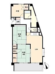 レジデンス本宿苑 3LDKの間取図画像