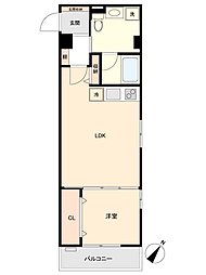 カサベルダ 1DKの間取図画像