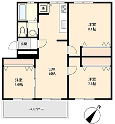 間取図画像 2LDK