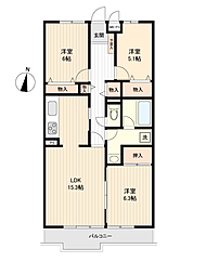 ライオンズマンション大宮指扇第2 3LDKの間取図画像