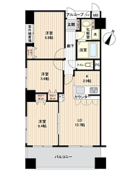 エスカイア福生 3LDKの間取図画像