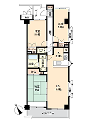 エレクティオン相模原中央14 3LDKの間取図画像