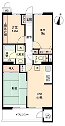 ライオンズガーデン千葉八街 3DKの間取図画像