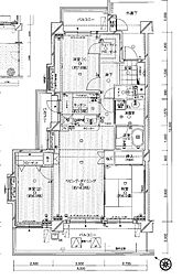 北本駅前ダイヤモンドマンション 3LDKの間取図画像