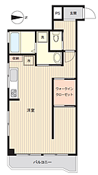 リーフハイツ徳栄 ワンルームの間取図画像