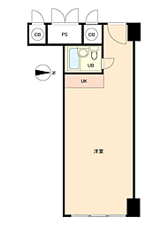 新大阪コーポビアネーズ ワンルームの間取図画像