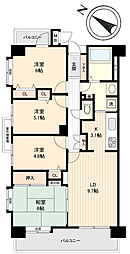 ローヤルシティ清瀬 4LDKの間取図画像