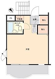ミリオンコート駒沢公園 ワンルームの間取図画像