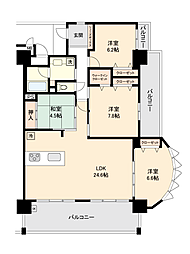 アビタシオン沖浜ラディアンス 4LDKの間取図画像