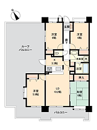 ローヤルガーデン立川けやき台第2 4LDKの間取図画像