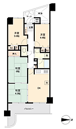 クローバーメゾン狐島 4DKの間取図画像