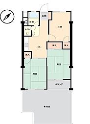 妙蓮寺コーポラス 3DKの間取図画像