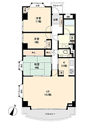 強羅スカイヴィラ 3LDKの間取図画像
