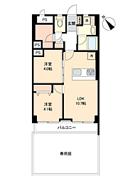 シャンボール大森 2LDKの間取図画像