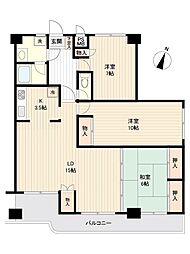 朝日プラザ浜松和合 3LDKの間取図画像