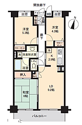 ライフピア草加2 3LDKの間取図画像