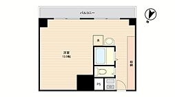 パピリオーテ西横浜 ワンルームの間取図画像