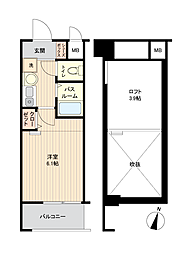 エステムコート神戸県庁前3フィエルテ 1Kの間取図画像