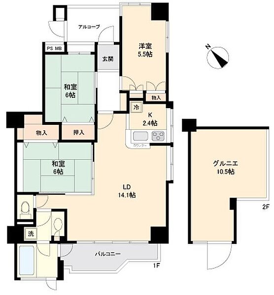 間取りを拡大表示
