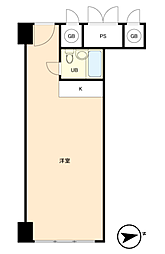 新大阪コーポビアネーズ ワンルームの間取図画像