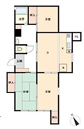 堀ノ内マンションC棟 3DKの間取図画像