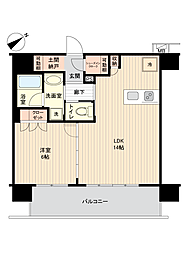 パレステージ片瀬江ノ島 1LDKの間取図画像