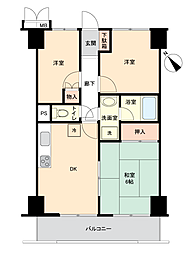 フローレンスパレス久里浜 3DKの間取図画像