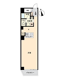 藤和新宿御苑コープ ワンルームの間取図画像