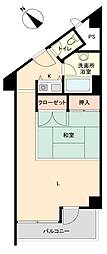 中沢ヴィレッジヴィラ1 1DKの間取図画像