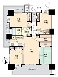 プレミアムステージ久留米中央公園 4SLDKの間取図画像