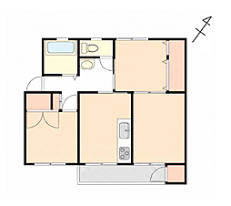 東芝杉田コーポA棟 3DKの間取図画像