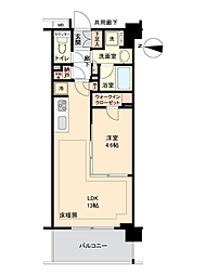 ワザック西新井大師西 1LDKの間取図画像