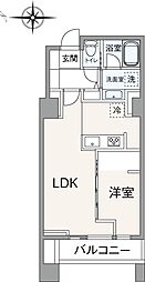 シティフロントタワー 1LDKの間取図画像