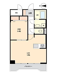 ダイアパレス東寺尾 2DKの間取図画像