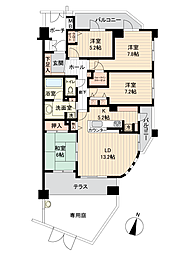 ランドコム横濱富岡 4LDKの間取図画像