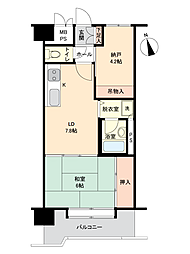 ライオンズマンション善知鳥 1SLDKの間取図画像