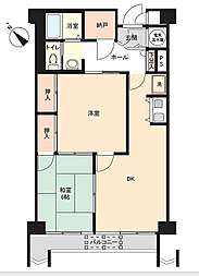 逗子ヘルスケアマンションB棟 2DKの間取図画像